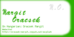 margit oracsek business card